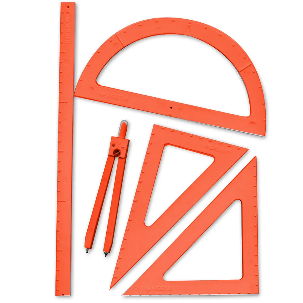 Juego de Geometría Métrica Táctil de 5 Piezas (Grande)